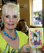 Gail displays Flowered Card Stock